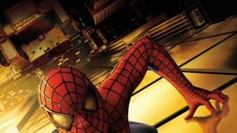 Spiderman buildings comics movies superheroes wallpaper