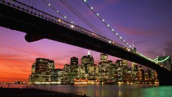 Brooklyn bridge manhattan new york city cityscapes wallpaper