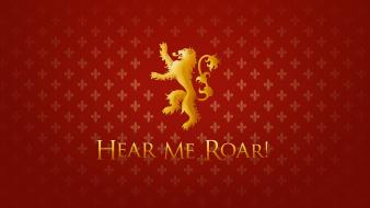 Hear me roar house lannister tv series wallpaper