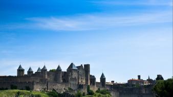 Carcassonne france architecture castles cityscapes wallpaper