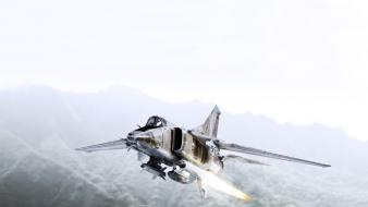 Aircraft flying kaira mig-27 wallpaper