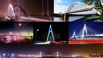 Light bridges iran rivers ahvaz wallpaper