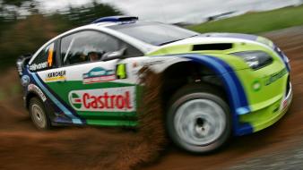 Championship gravel ford focus car castrol drift wallpaper