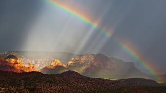 Arizona nature rainbows wallpaper