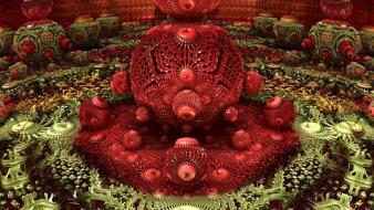 Abstract eyes red artistic psychedelic digital art wallpaper