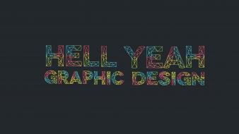 Multicolor typography artwork graphic design wallpaper