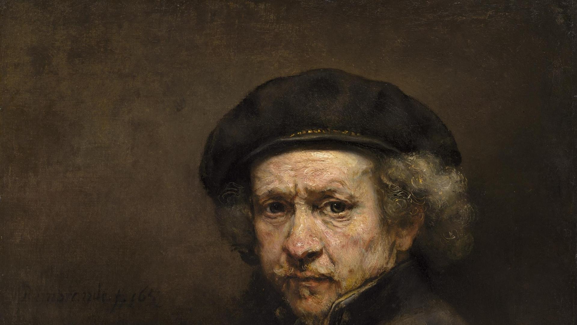 Artwork Self Portrait Traditional Art Beret Rembrandt Wallpaper 70
