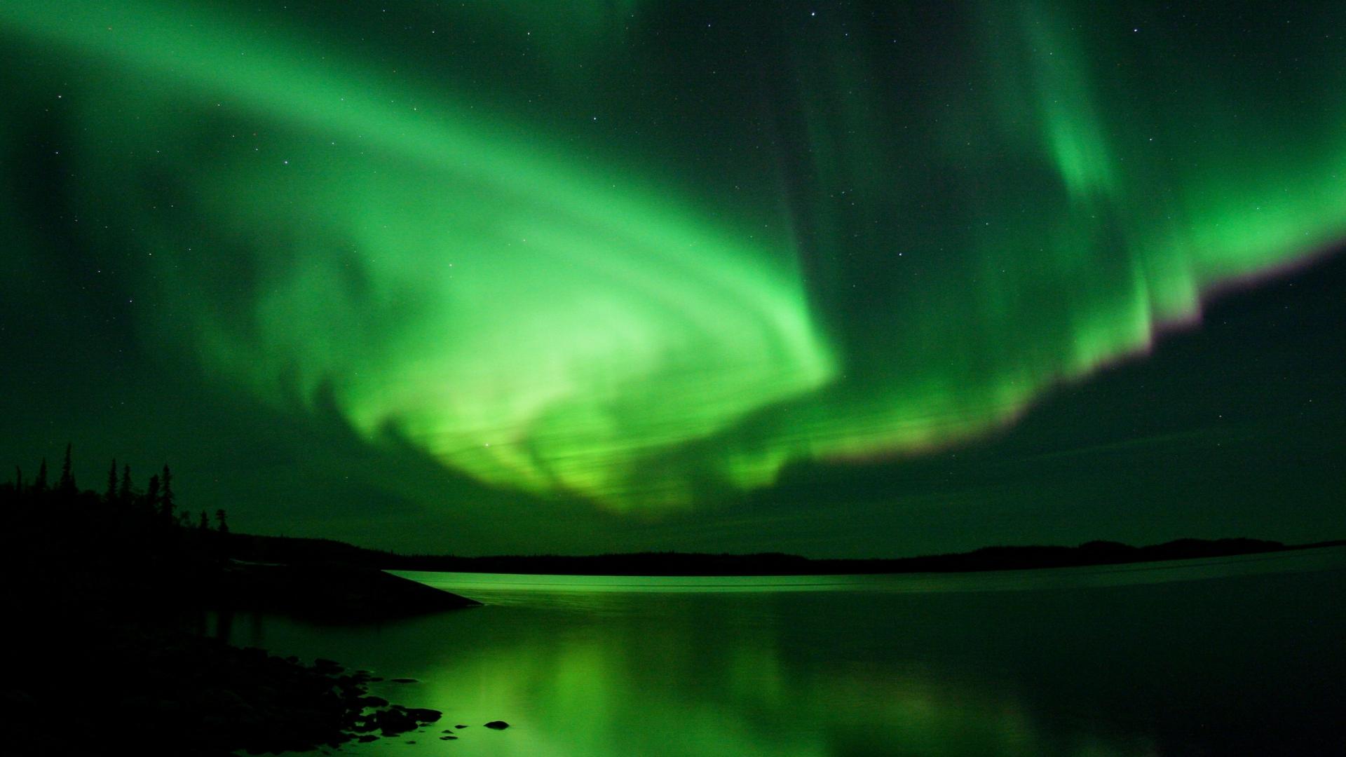 🥇 Night aurora borealis wallpaper (8679) .
