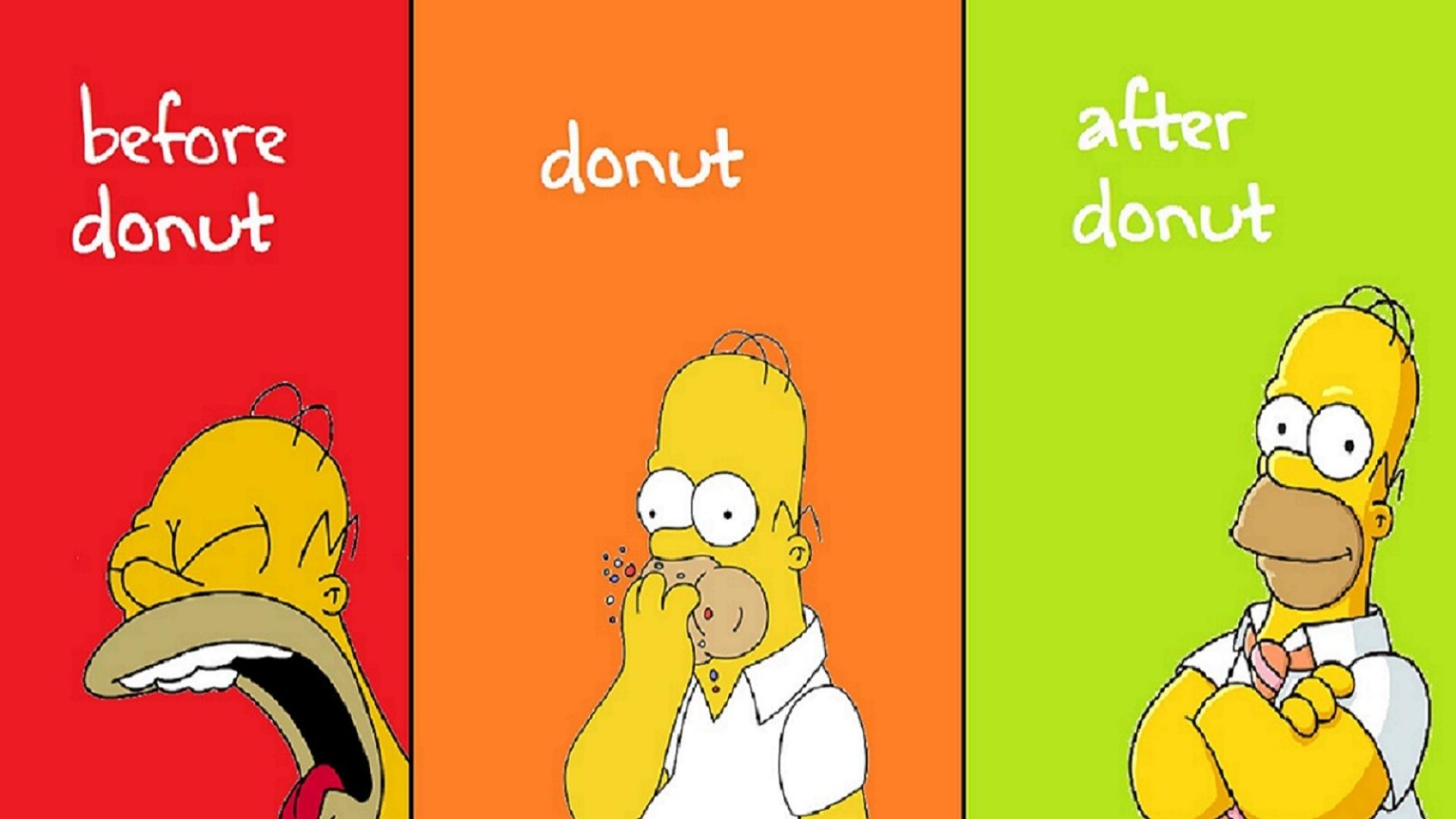 🥇 Green red yellow homer simpson donuts