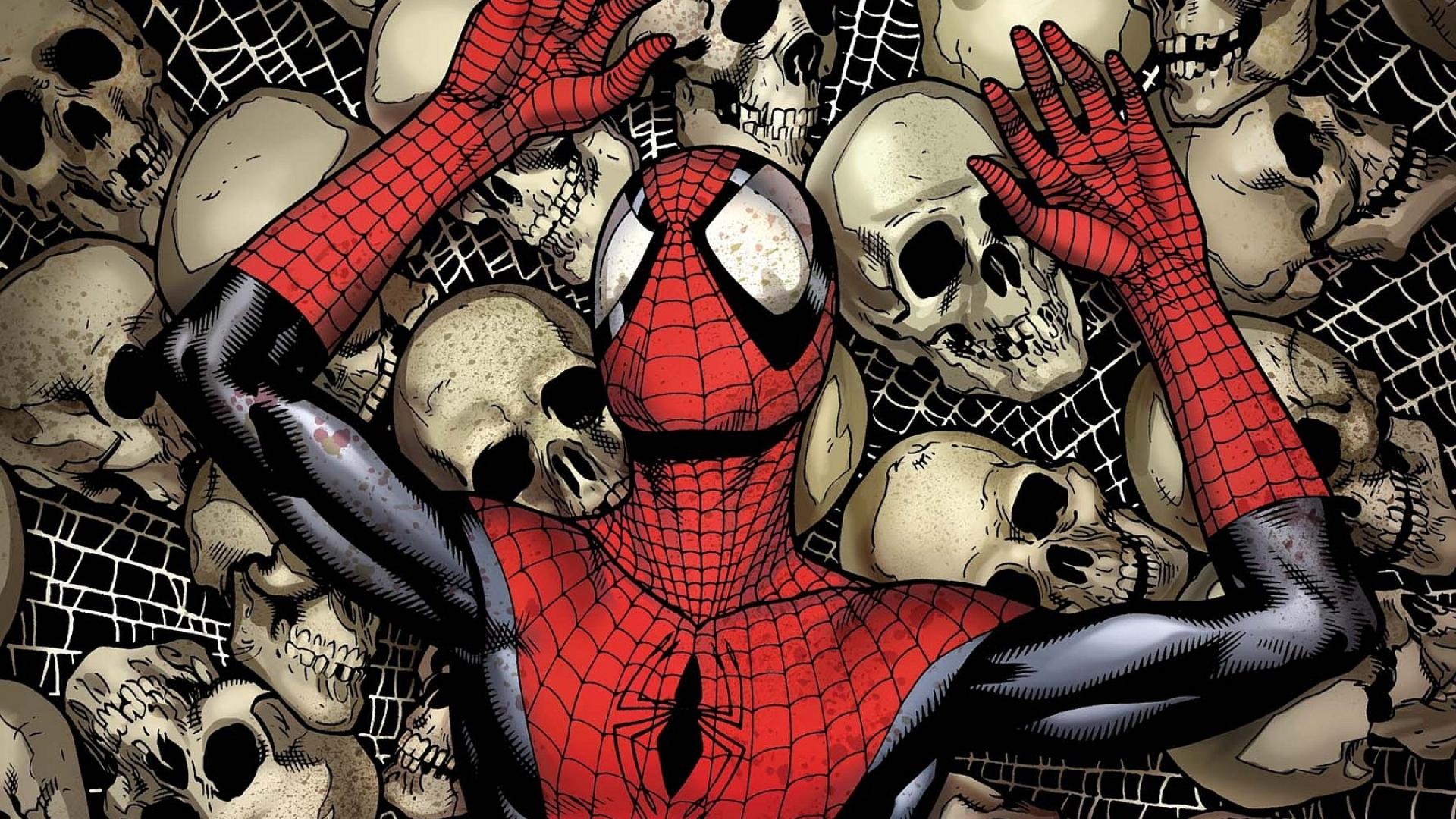 Skulls Spider Man Artwork Marvel Comics Wallpaper 68424