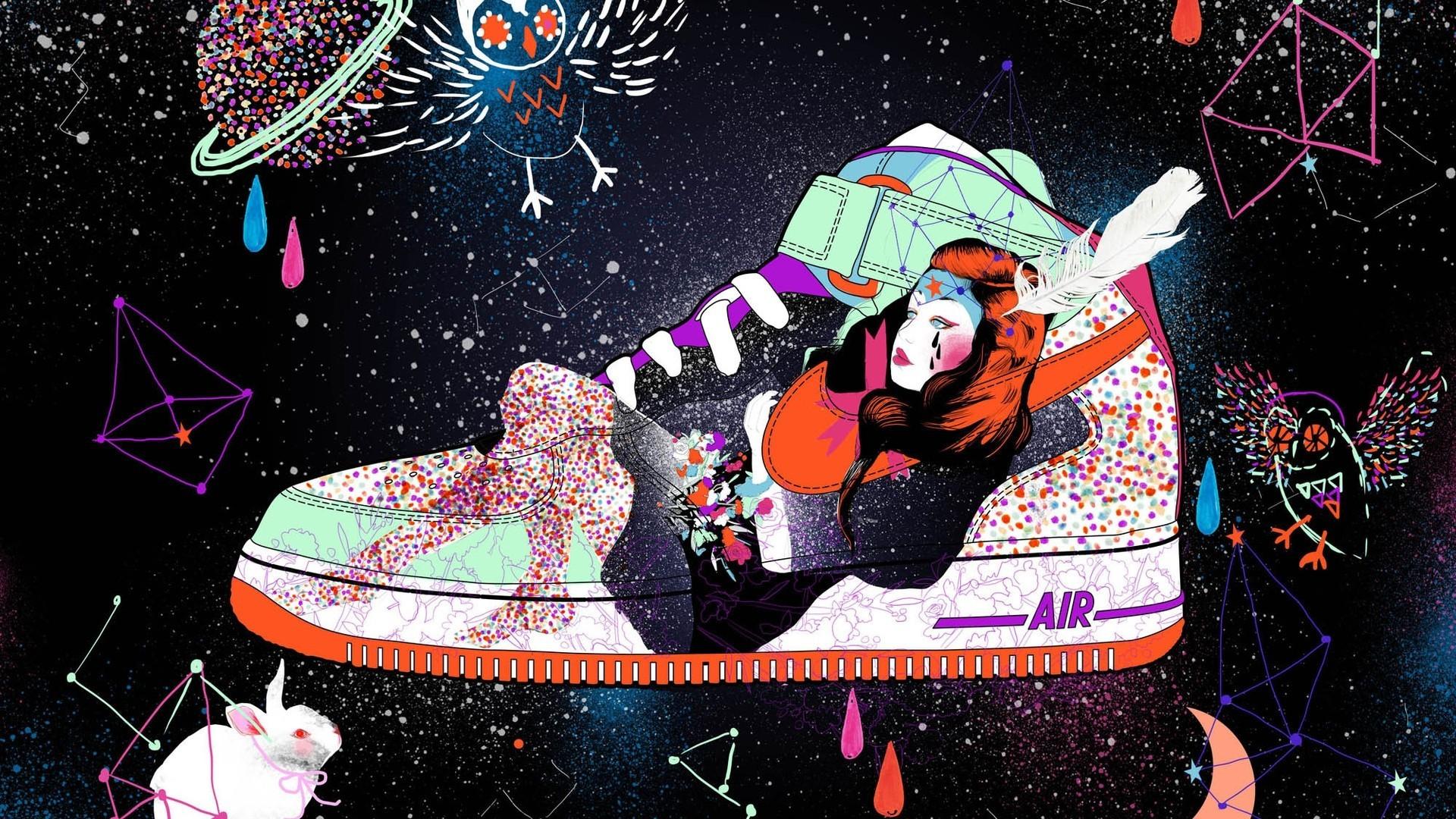 🥇 Multicolor shoes nike digital art air 3d wallpaper | (107114)