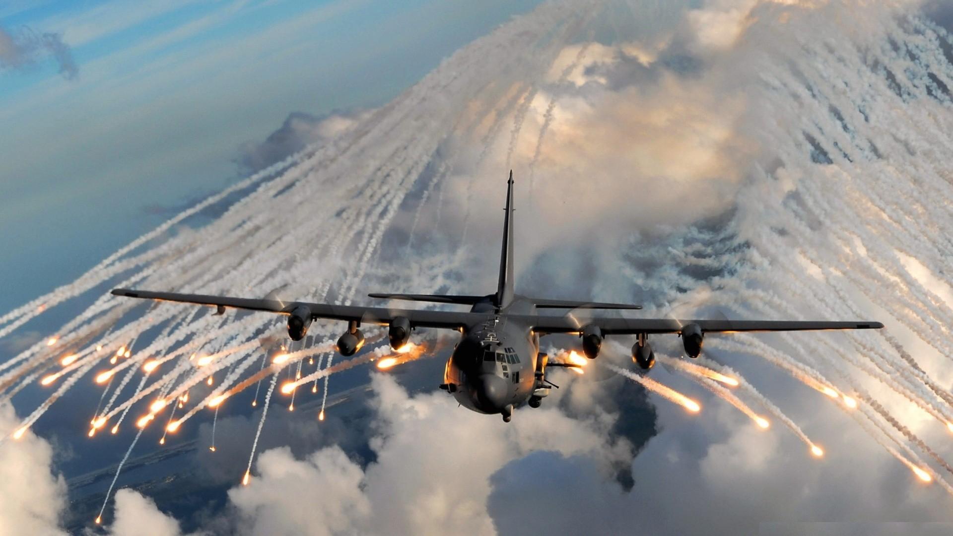 Aircraft Army Military Flares Ac 130 Wallpaper 74638