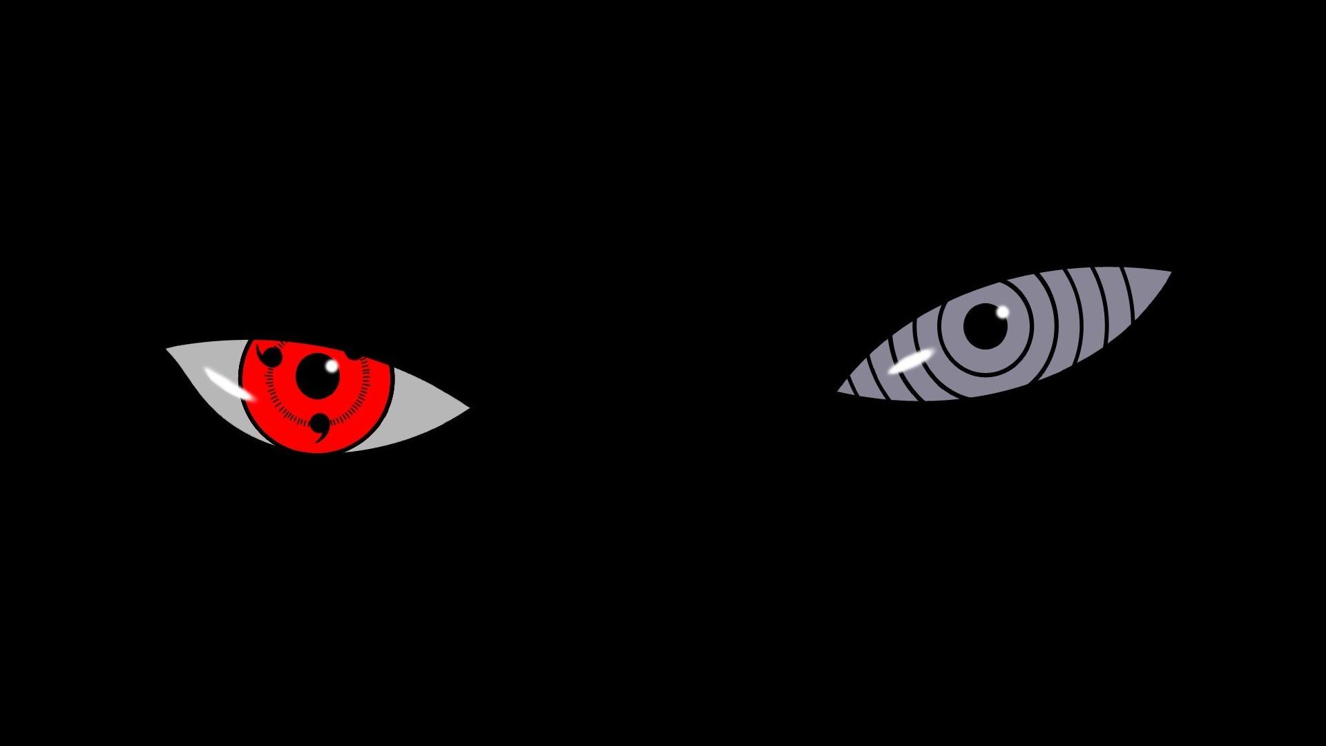 Eyes Naruto Shippuden Sharingan Tobi Black Background