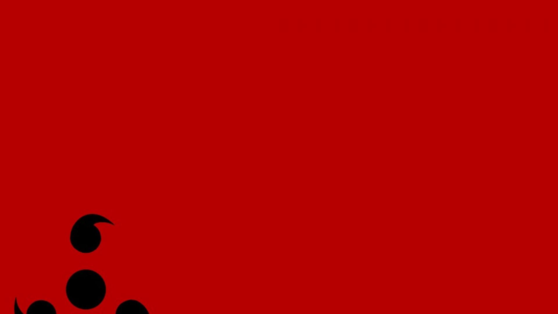 Minimalistic Naruto Shippuden Sharingan Red Background
