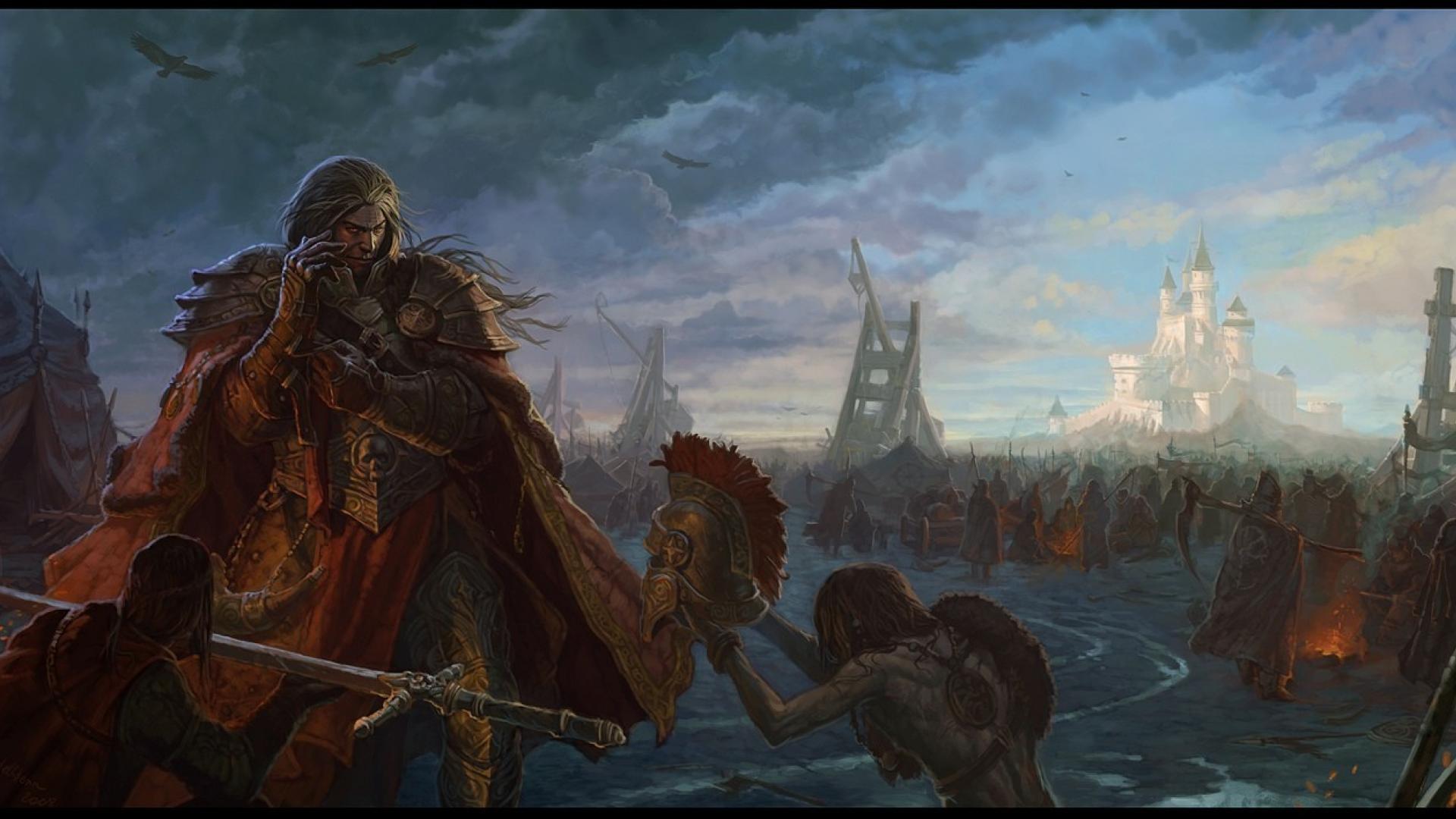 🥇 Castles army fantasy art battles warriors helmets swords wallpaper ...