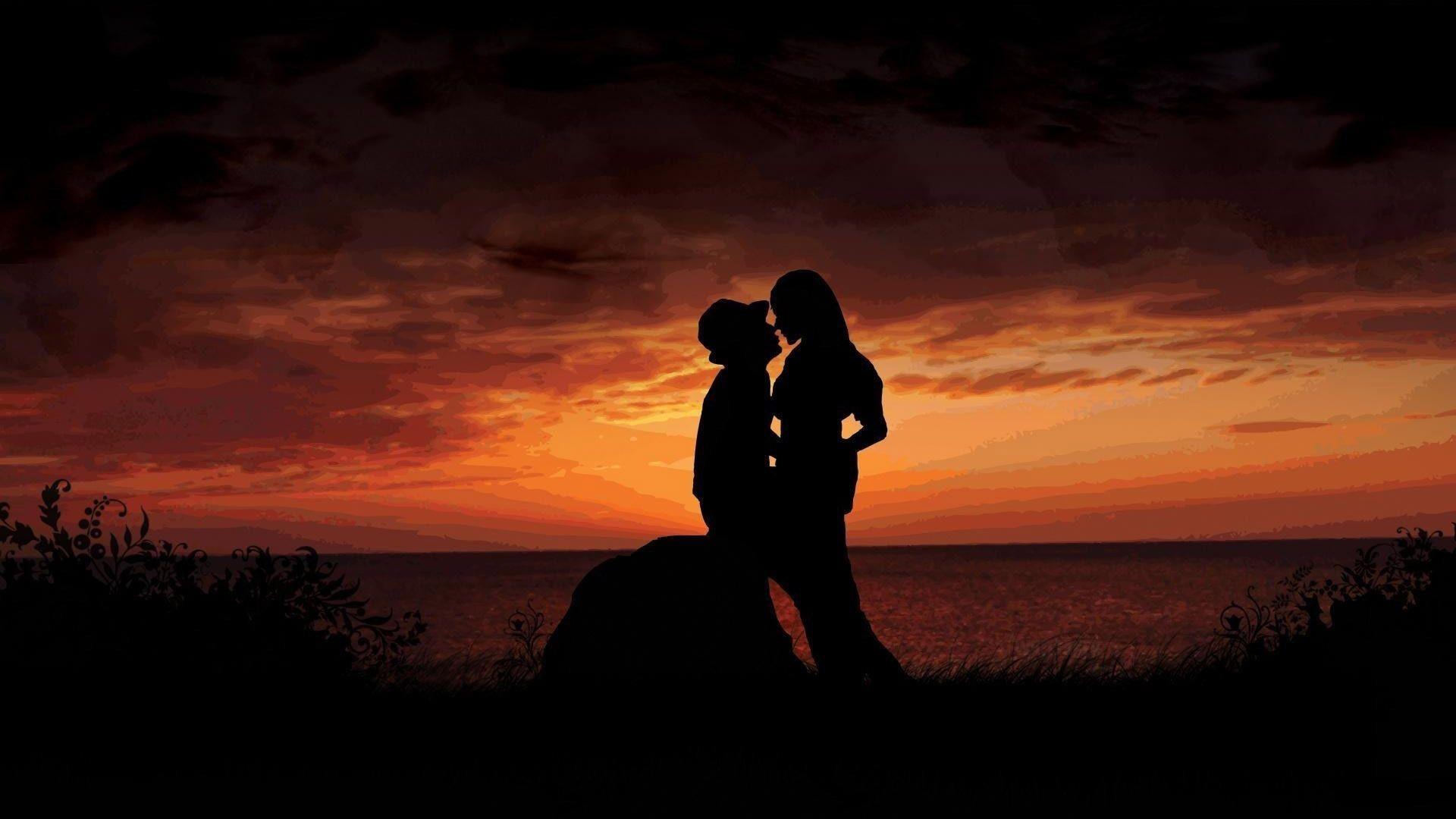 🥇 Sunset Love Romantic Wallpaper 86510