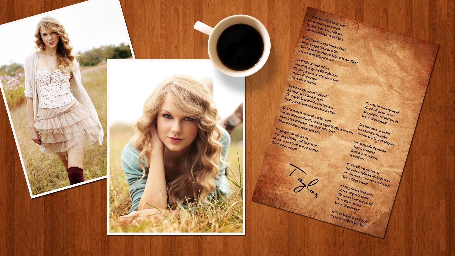 Country Taylor Swift Lyrics Music Singers Wallpaper 805