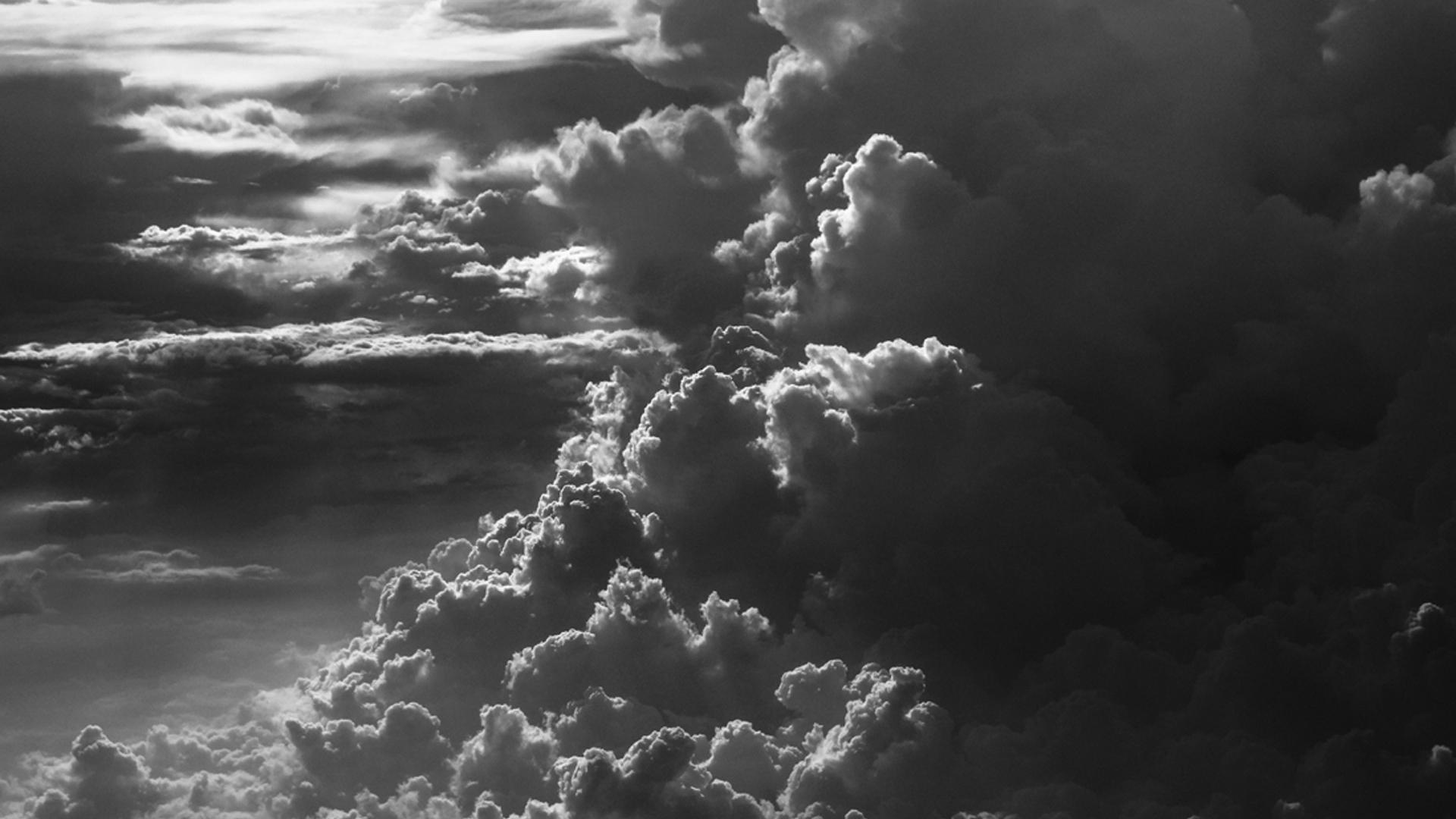 black and white cloud wallpaper