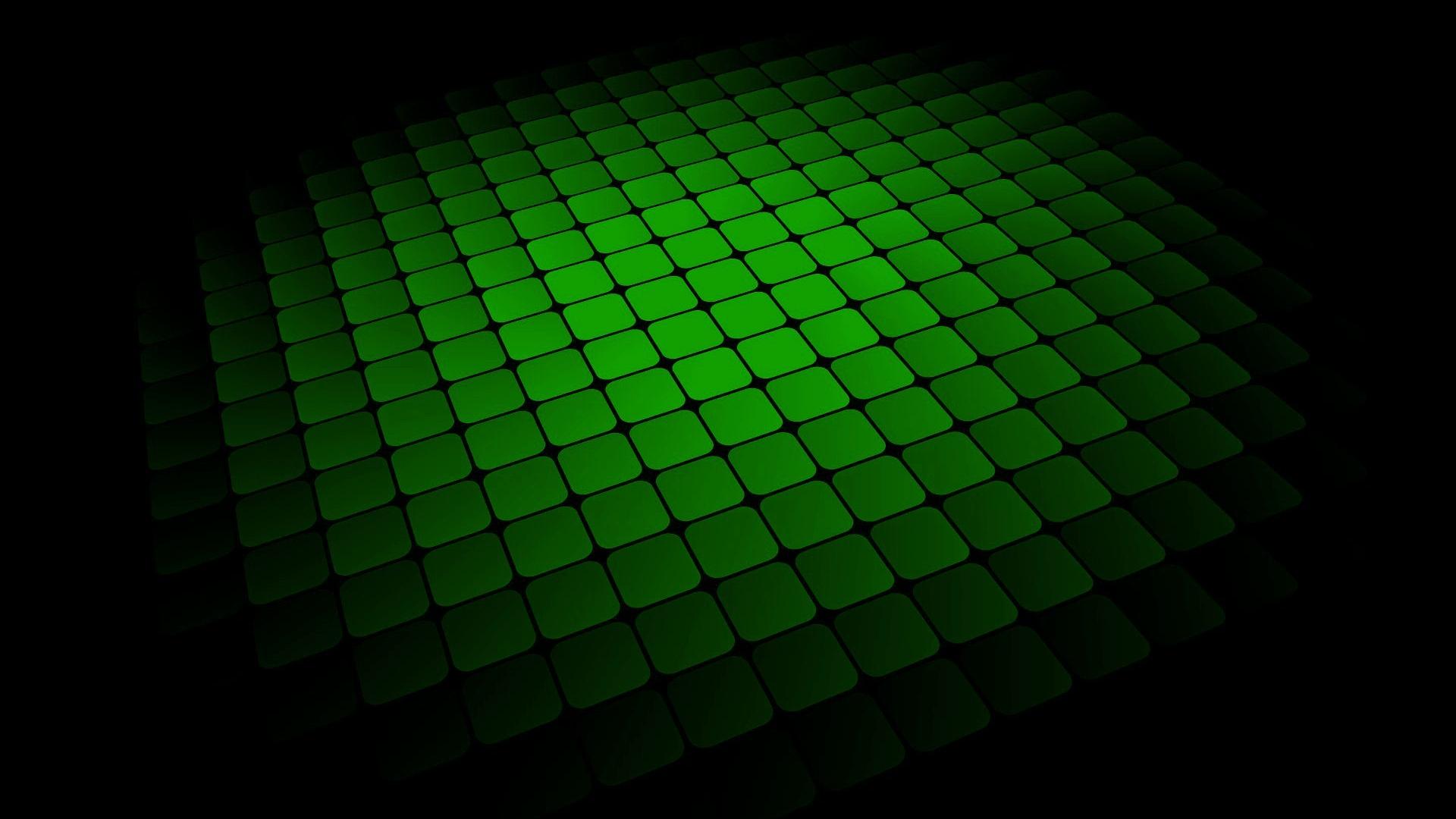 🥇 Green abstract minimalistic squares black background wallpaper | (131009)