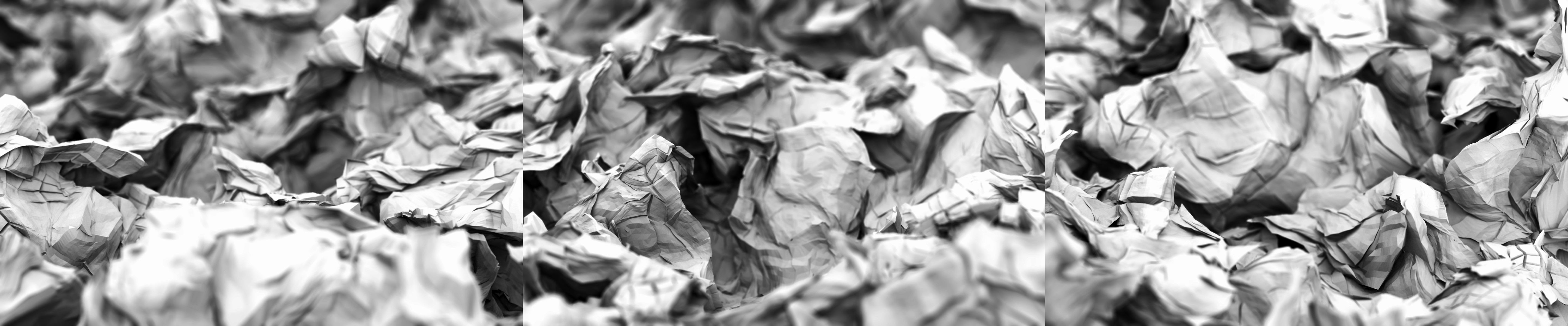 Paper depth of field multiscreen crumpled bezel-corrected wallpaper ...