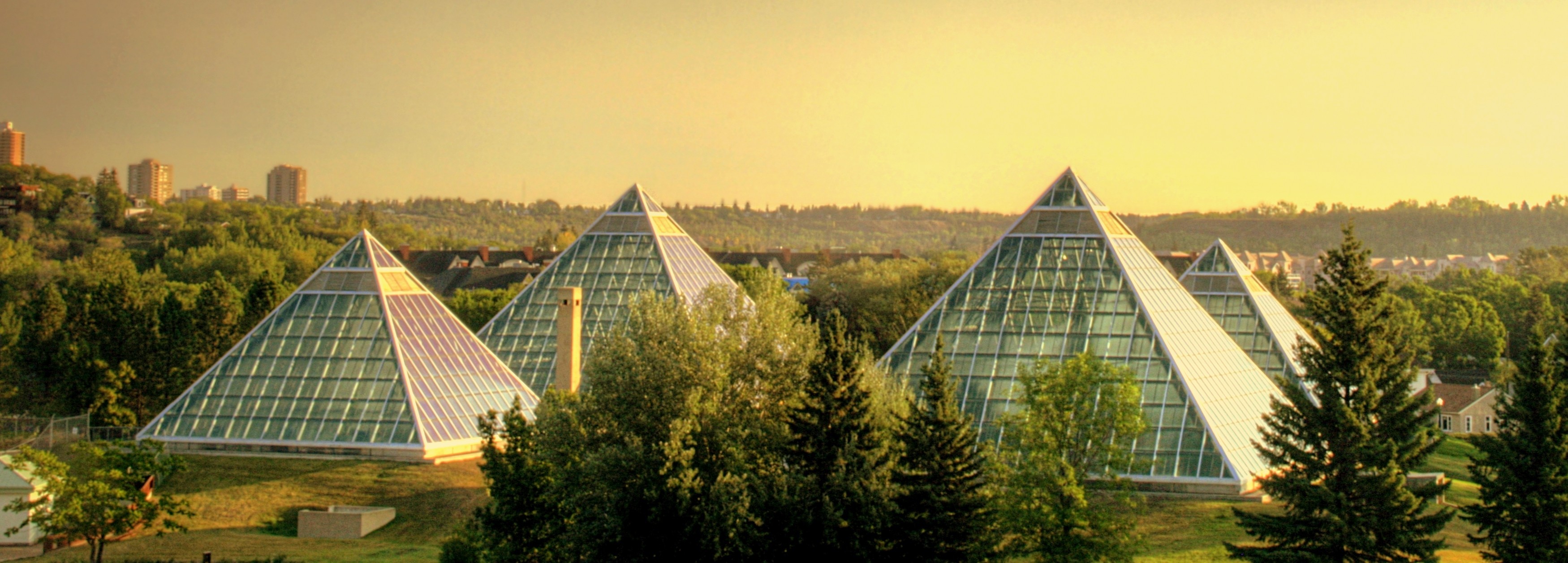 Glass canada alberta pyramids edmonton muttart conservatory wallpaper ...