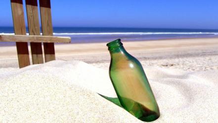 Bottle In The Sand wallpaper