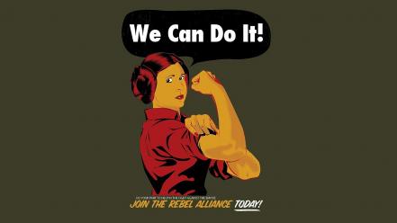 Minimalistic propaganda parody leia organa wallpaper