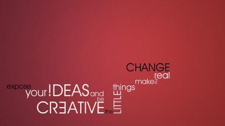 Text real change red background ideas wallpaper
