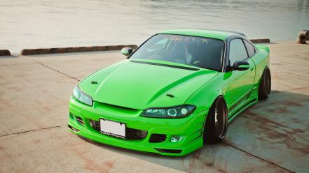 Cars nissan lakes silvia s15 green jdm wallpaper