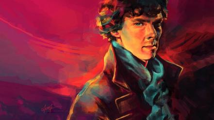 Cumberbatch pink background alice x zhang portraits wallpaper