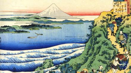Japanese artwork katsushika hokusai thirty-six views of wallpaper