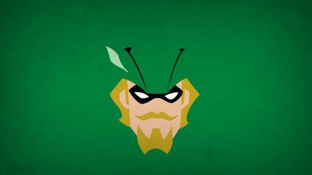 Minimalistic heroes justice league green arrow background blo0p wallpaper