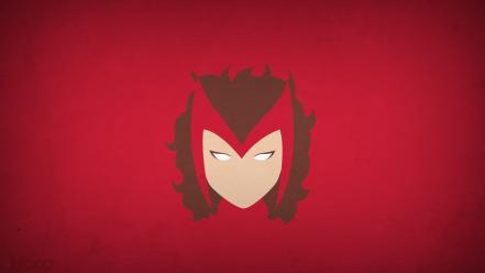 Minimalistic marvel comics scarlet witch red background blo0p wallpaper