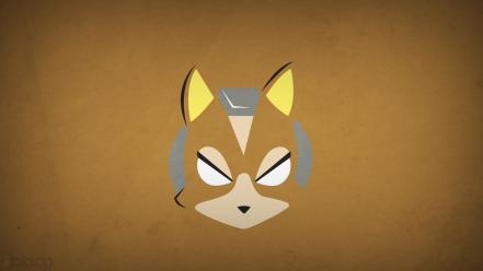 Minimalistic superheroes star fox brown background blo0p wallpaper