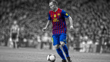 Soccer barcelona hdr photography cutout iniesta andrés wallpaper