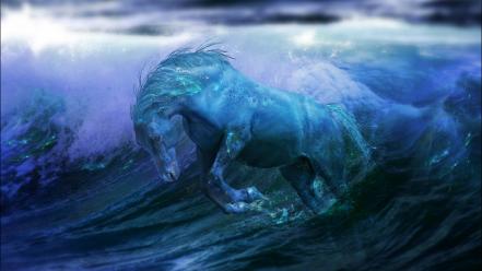 Water horses wallpaper