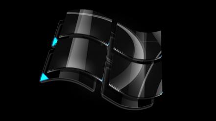 Windows Dark Glass Logo wallpaper