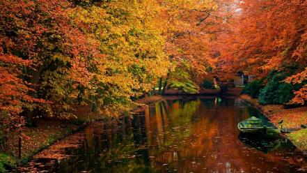 Autumn nature reflections rivers wallpaper