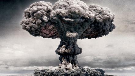Dust cloud atomic clowns explosions funny wallpaper