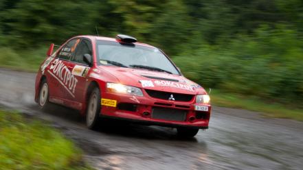 Mitsubishi lancer evolution ix rally cars vehicles wallpaper