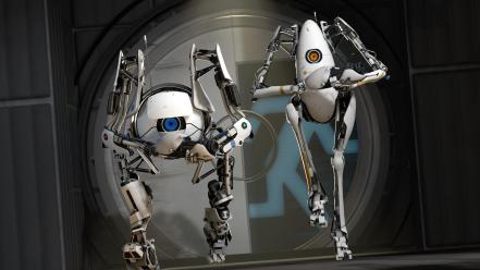 Portal 2 robots wallpaper