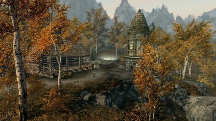 The elder scrolls v skyrim landscapes wallpaper