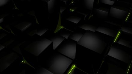 3d computer graphics cubes dark glow wallpaper