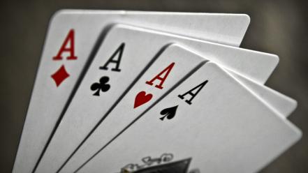Ace cards macro playing wallpaper