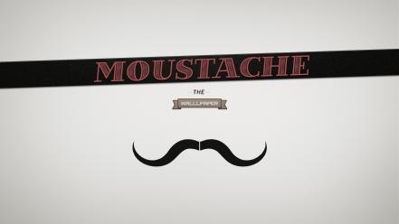 Beard minimalistic moustache retro typography wallpaper