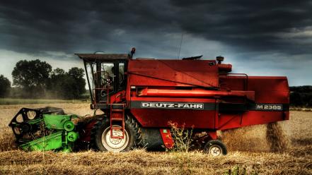 Deutzfahr combine harvester farm harvest wallpaper