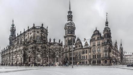 Dresden german baroque churches wallpaper