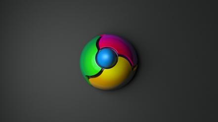 Google chrome abstract logos wallpaper