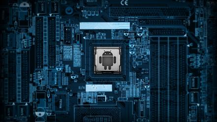 Android artwork chip electronics motherboards wallpaper