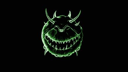 Doom abstract cacodemon demons green wallpaper